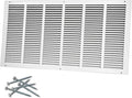 30"W x 14"H [Duct Opening Size] Steel Return Air Grille, Air Return Vent Cover for Ceiling and Sidewall - HVAC Air Vent Covers - [Outer Dimensions: 31.75"W x 15.75"H]