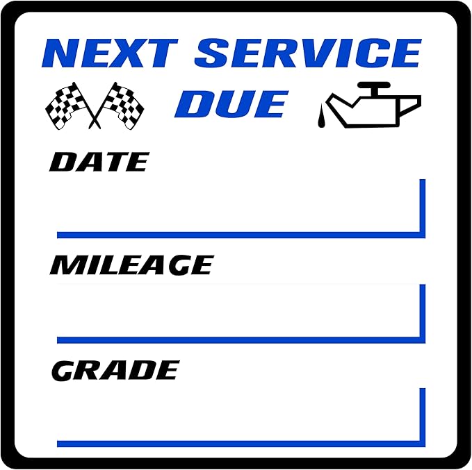 450 PCS Oil Change Stickers for Windshield, 2 Rolls Custom Oil Change Sticker, 2 X 2 Inches Next Service Due Sticker Labels, Removable Vinyl Stickers for Cars Windows Windshield
