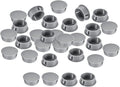 uxcell 31/32" Plastic Hole Plugs, 36Pcs Flush Type Panel Round Snap in Fastener Knockout Locking Plugs for Furniture Insert End Caps Panels, Gray