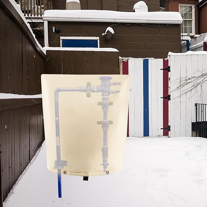 Insulated Backflow Preventer Pouch - Outdoor Pipe Insulation for Winter, Well Pump & Sprinkler Valve Protection