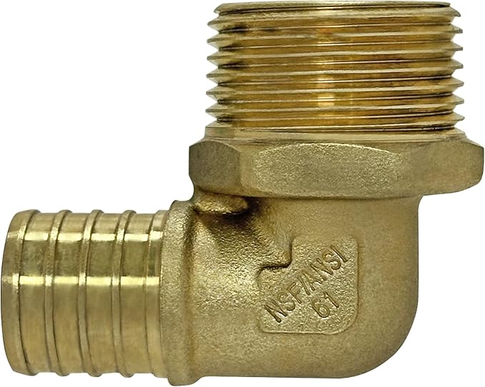 XFITTING Barb Crimp 1 in Pex X 1 in Male Threaded Elbow, 2 Pieces