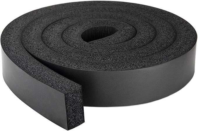 NBR-PVC Foam Window AC Insulation Strip, 2 X 1 Inch High Resilience Weather Seal Roll with Non-Viscous Design (6.5 Feet Long)