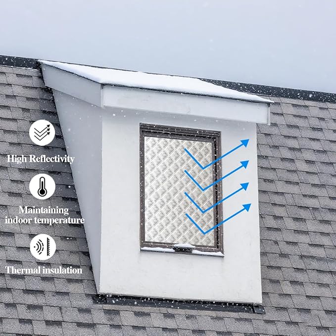 Gulrear 67"x59" Window Insulation Kit for Winter,3Layer Thermal Window Insulation Cover for Winterizing to Block Cold Drafts and Insulates,Features Velcro for Adjustable Fit for RV,Indoor Window
