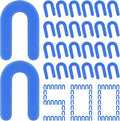 DGSL Tile Leveling System Tile Spacers 1/16 Inch, 500 pieces Horseshoe Shim U Shape Plastic Tile Leveling Clips for Various Types of Tile Leveling (Blue)