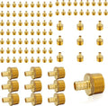 (100-Pack) PEX Fittings, Pex 1/2"x3/4" Male Threaded NPT Adapter, Brass Crimp Fittings, for PEX Tubing Pipe Plumbing, ASTM F1807