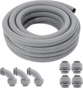 DWALE Liquid-Tight Conduit and Connector Kit,Flexible Non Metallic Liquid Tight Electrical Conduit,1-1/2inch50ft Electrical Conduit Kit,with 4Straight and 3 Angle Fittings Included,1-1/2 in. Dia