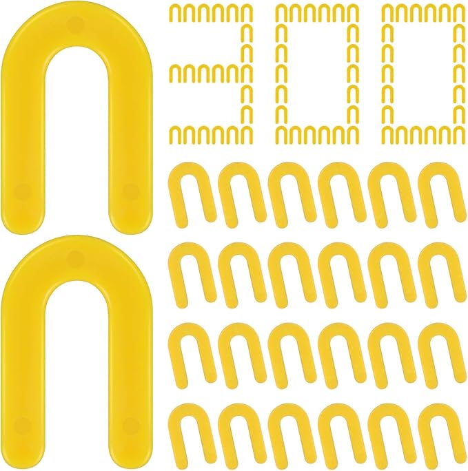 DGSL Tile Leveling System Tile Spacers 3/16 Inch, 300 pieces Horseshoe Shim U Shape Plastic Tile Leveling Clips for Various Types of Tile Leveling