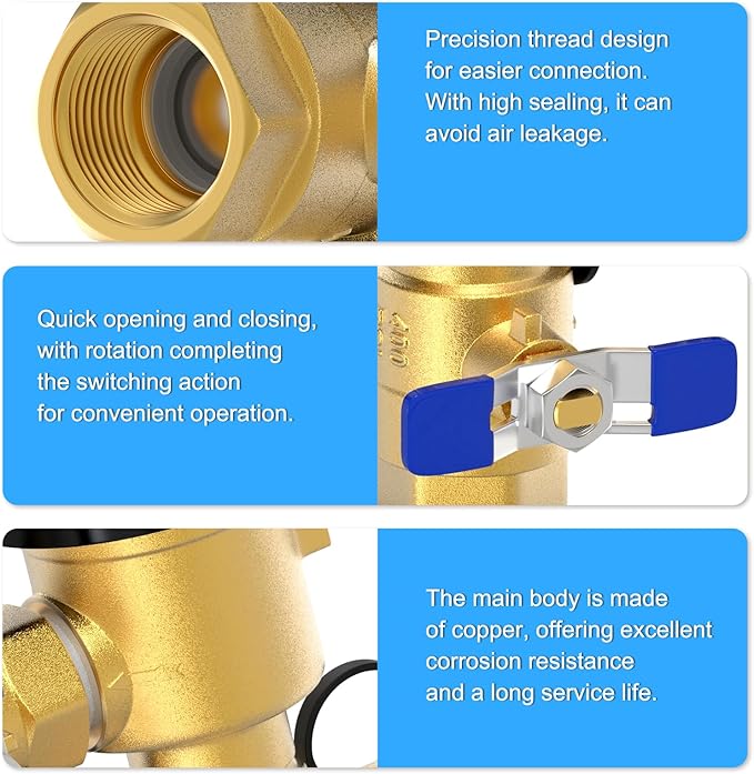 MEANLIN MEASURE 1" Pressure Vacuum Breaker Assembly, Brass Backflow Preventer Valve, Max 400Psi, for Lawn Irrigation System and Commercial Water Supply Systems with 720A-Style Installations