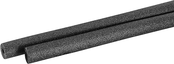 MECCANIXITY Foam Tube Sponge Protective Sleeve Black Seal Sleeve Polyethylene Pipe 5mm(0.2 Inch) ID for Pipe Insulation, Pack of 2