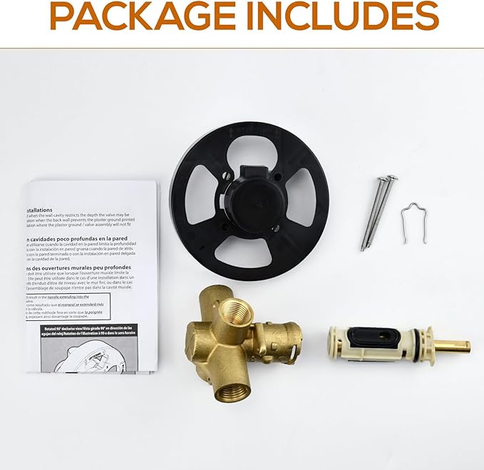 2510 Pressure Balancing Tub and Shower Valve, Compatible with Moen Posi-Temp Trim Kit,1/2-Inch IPS Connections, Four Port,Brass material