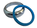 EZ-Fluid 1-1/2" Universal Brass Slip Joint Nut and Blue Heavy Duty Washer Gasket,Chrome for Under Sink Lavatory Kitchen Sink Tubular (1)