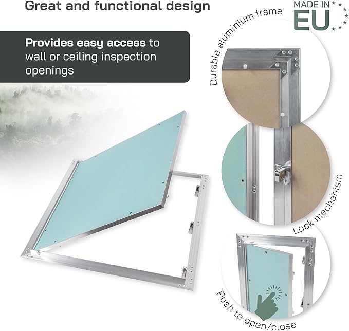 Vent Systems 20" x 20" Inch Access Panel - Drywall Wall Electrical Plumbing Cover Plate - Ceiling Wall Mount Drywall Access Panel - Metal Crawl Space Door for Home Garage Basement Attic