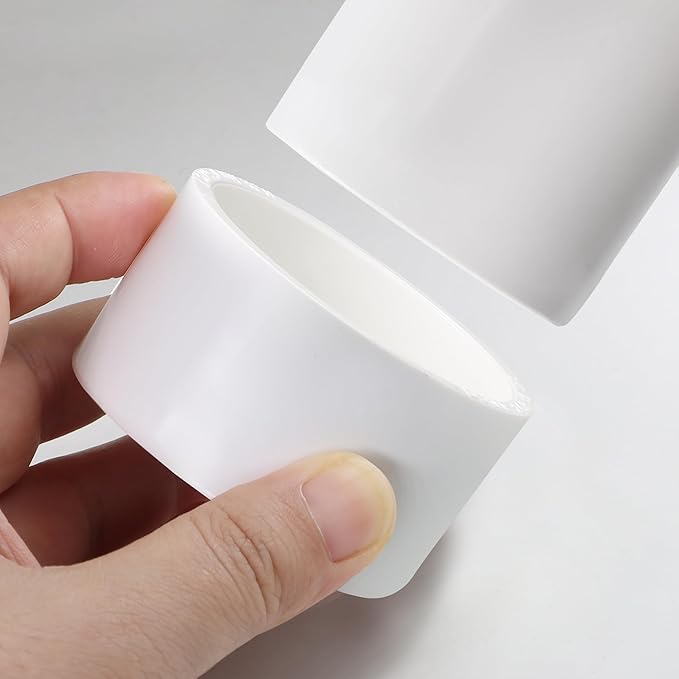 SCH40 PVC Cap 1-1/2 Inch - Fit Standard 1-1/2" SCH40 PVC Pipes (OD Approx. 1.9"), Zernmiarder Furniture Grade Pipe Caps, White Pipe Cover Fittings for Plumbing, DIY, Garden & Furniture - 12 Pcs
