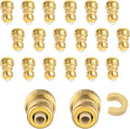 (Pack of 20) Niikappu 3/4" x 1/2" Reducing Coupling Brass Fittings, Push-to-Connect Plumbing Fitting for Pex, Copper, CPVC, Includes Removal Clip(PF017-20Pack)