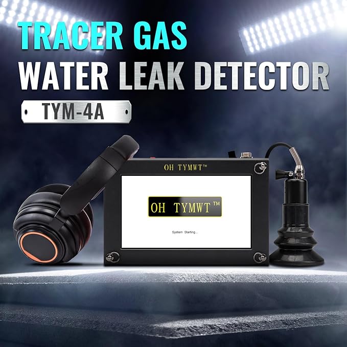 TYM-4A Professional Water Leak Detector - H₂/N₂ Tracer Technology for Micro-Leaks in Pressurized Water Lines