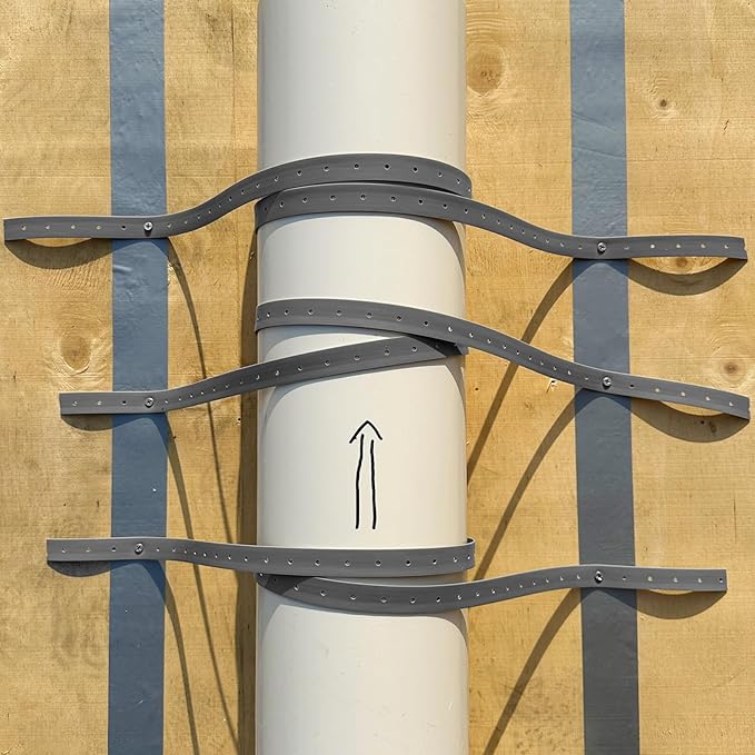 Plastic Hanger Strap 3/4 Inch x 30 FT Reinforced Flexible Hanger Strap for Pipe & Ducts Securing in Plumbing & HVAC, Gray