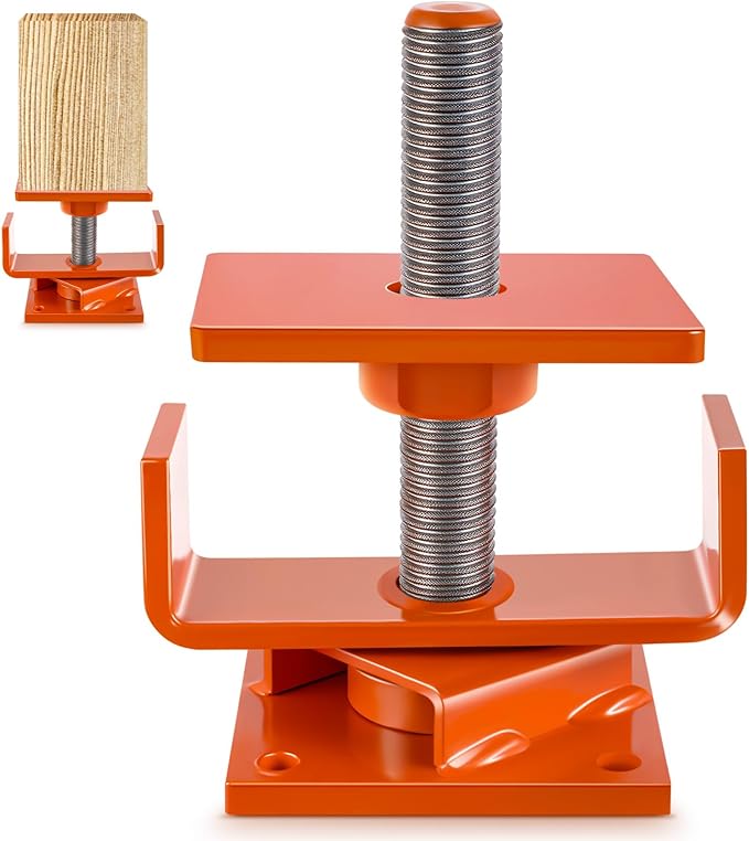 Lasnten 1 Pcs Timber Jack Adjustable Screw Jack Post with 5" Adjustment Range for Crawl Space Shoring Basement Beam Support House Floor Leveling Foundation Joist Lifting(6x6 with 30,000 Lbs Capacity)