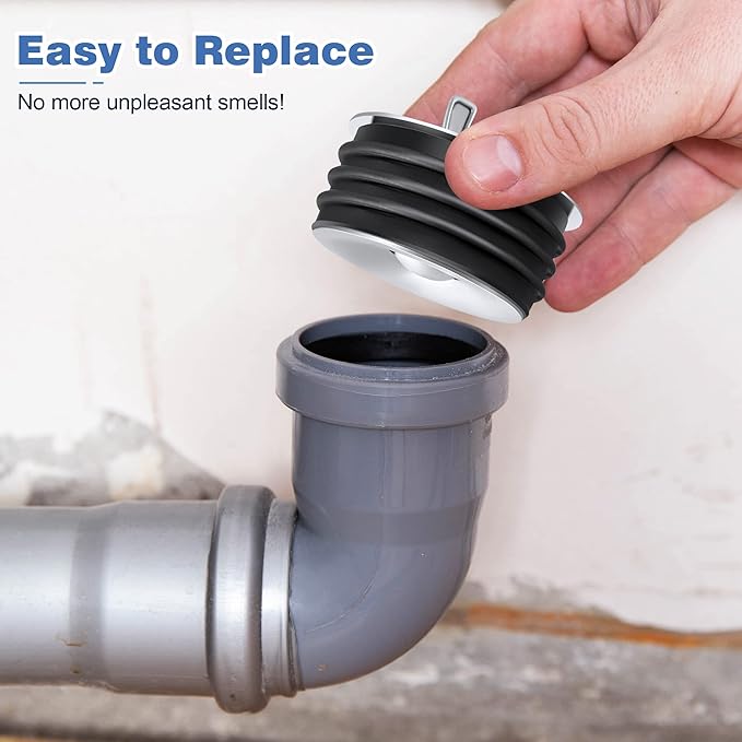 Dreyoo 1 Pcs 3 Inch End of Pipe Gripper Mechanical Plug, Steel Drain Pipe Cover with Galvanized Screw and Wing Nut for Outdoor Sewer Cleanout Drain