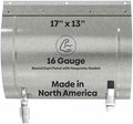 BEST 17″ x 13″ Round Duct Access Panel With Neoprene Gasket, 16-Gauge Steel HVAC Duct Access Door, Plated Steel Pull and Catch, Mill/Aluminum Finish, Economical Access to Round Ducts, BA-RD-5090