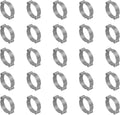 PATIKIL 25 Pack 28-31mm Double Ear Hose Clamp, 304 Stainless Steel O Clip Crimp Rings for Fuel Petrol Pipe Tube Fitting Connections, Silver Tone