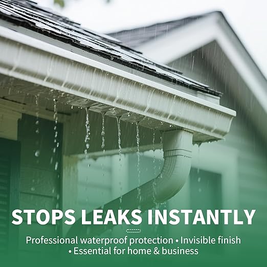 YKF 34oz Clear Transparent Waterproof Sealant, Water-Based Invisible Repairing Leak Agent for Roofs, Walls, Bathroom, Kitchen, Garden, Indoor & Outdoor Waterproof Coating