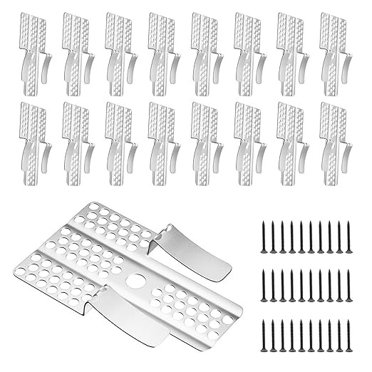 Drywall Repair Clips, 30pcs Drywall Fastner Clips with 60 Screws Fits 1/2" and 5/8" Panels Stainless Steel Wall Patch Kits for Walls Repairing (30)