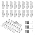 Drywall Repair Clips, 30pcs Drywall Fastner Clips with 60 Screws Fits 1/2" and 5/8" Panels Stainless Steel Wall Patch Kits for Walls Repairing (30)