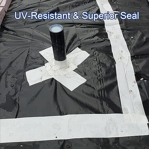 9mil 4-Inch x 180-Foot White Vapor Barrier Tape, Polyethylene Waterproof Seal & Seam Tape for Crawl Spaces, Moisture-Proof & Sealing Solution