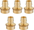 (Pack of 5) EFIELD Pex A Full Flow Expansion Brass Fittings 3/4"x 3/4" Female NPT Adapter, ASTM F1960,(PEX1960028-5PCS)