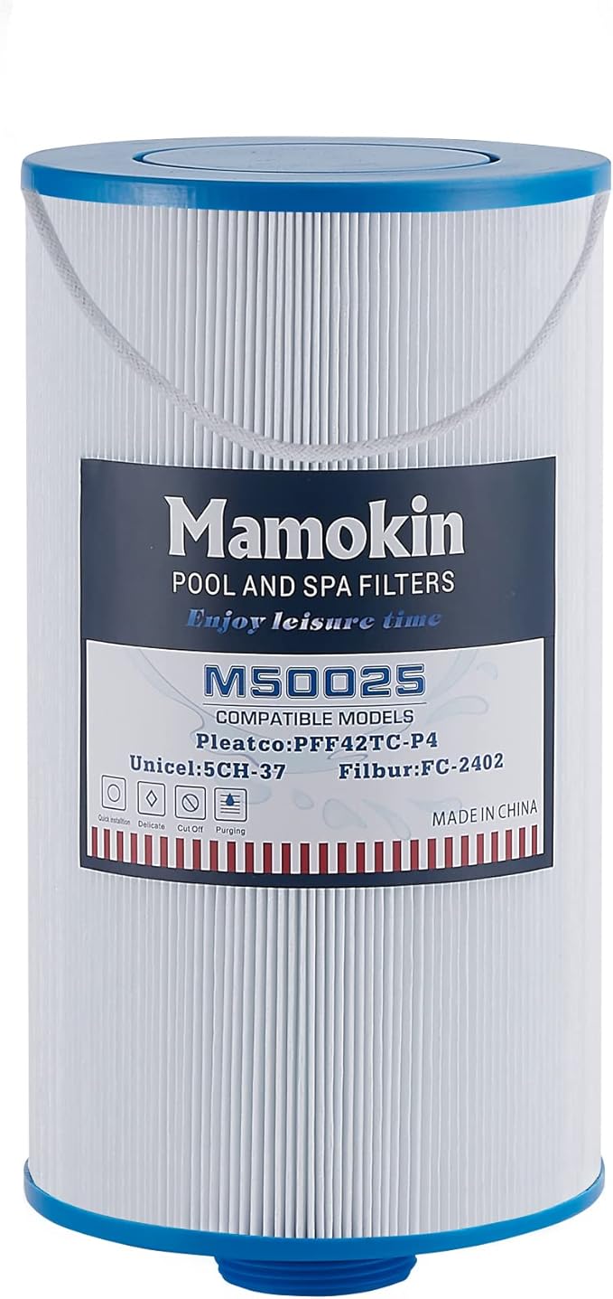 FC-2402 Hot Tub Filter Replaces Watkins 303279, 5CH-37, PFF42TC-P4, 78460 and Lifesmart, AquaTerra, Fantasy, Freeflow, Simplicity, Bermuda, Aspire, Azure, Spa Filter - 1 Pack
