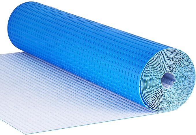 Uncoupling Membrane for Tile, 1/8''(3mm) Waterproof Flooring Underlayment – 108 Sq.Ft Crack Prevention Mat for Bathroom, Shower, Kitchen, Basement