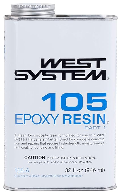 West System 105A Epoxy Resin (32 fl oz) Bundle with 206A Slow Epoxy Hardener (7 fl oz) 406-2 Colloidal Silica 1.7 oz. Also Includes one Resin and one Hardener Pump.