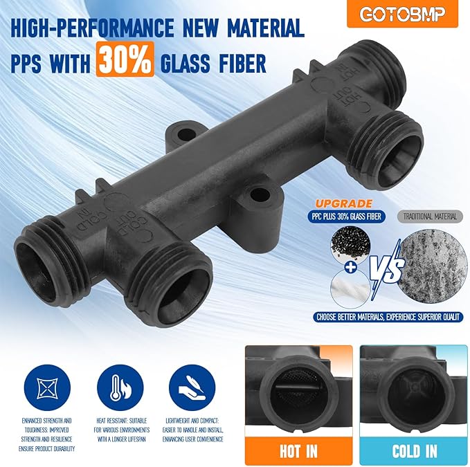 595926 Replacement Sensor Valve, for Hot Water Recirculating Pump, Water Circulation Pump, Hot Water Recirculating System, Reduces Cold Water Waste (OEM), Black