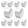 1-1/2inch White PVC Pipe End Cap Plug, 10Pcs PVC Pipe Plug Socket Fitting Adapter Connector for Building PVC Furniture DIY Garden Shelf, Schedule 40