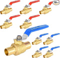 10-Pack EFIELD 1-Inch Pex Crimp Full Port Shut-off Brass Ball Valve for Hot and Cold Water, Potable Water,(VALVE256-10PCS)