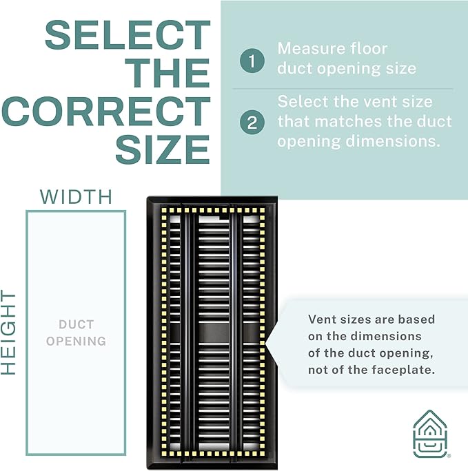 Home Intuition Contemporary Floor Vent Covers 2X12 Inch Floor Register with Mesh Cover Trap Heat and Air Walkable Metal Floor Vent for HVAC Duct, White