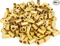 GASHER 200PCS Brass Compression Fitting, Brass Compression Insert Tube Support 1/4" Tube OD