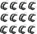 uxcell 1"(24mm) Cable Clamp, 304 Stainless Steel Rubber Cushioned Insulated R Shape Metal Clamp Tube Holder for Pipe Hose Wire Cord Installation 12Pcs