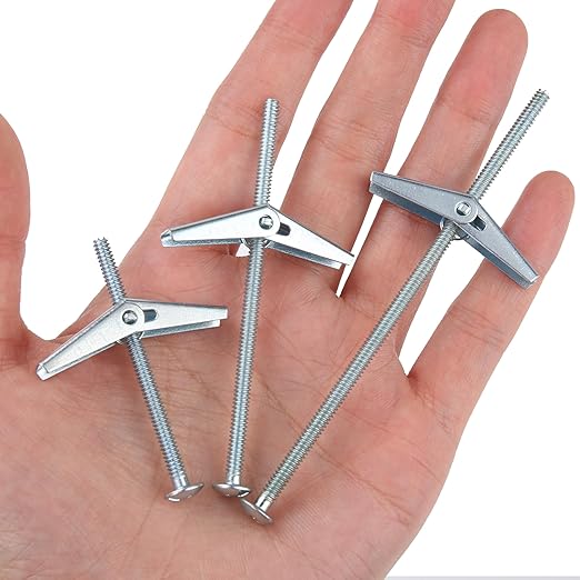 HASWARE Toggle Bolt Zinc Plated Steel and Wing Nut for Hanging Heavy Items on Drywall 1/8 Multi (25 Pack)