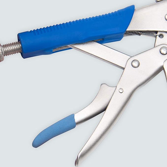 DRAGONITE 10 inch Welding Pipe Plier, Locking C-clamp with Large adjustable V Pads, Fast Release and Ergonomic Grip, Clamping 1”, 2” and 3" three different thicknesse