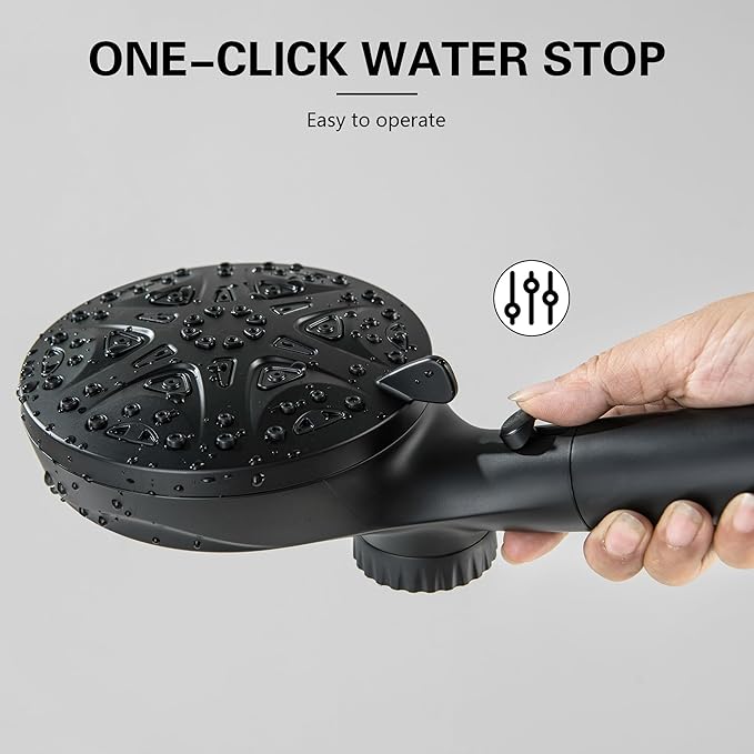 2 Handle Shower Faucet Set with High Pressure 10 Spray Magnetic Guidance Docking System, Wall Mount