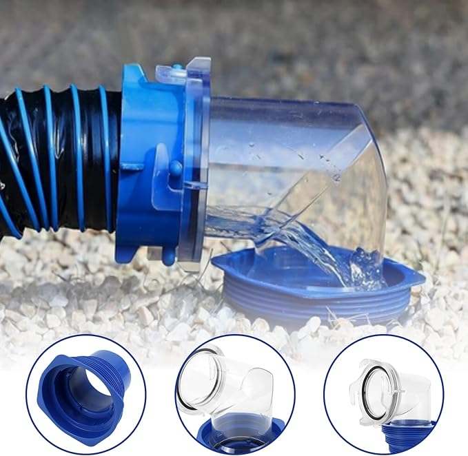Rv Sewer Hose Fittings, Clear Sewer Waste Elbow, Trailer Waste Pipe Connector with Sturdy Material, Rv Trailer Truck Motorhome Accessory for Camping Travel Drain, Outdoor Tailgating Caravan Use