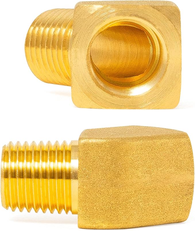 ChillWaves Brass Pipe Fitting, 45 Degree Barstock Street Elbow 1/2" NPT Female x 1/2" NPT Male Thread Adapter(2-PACK)