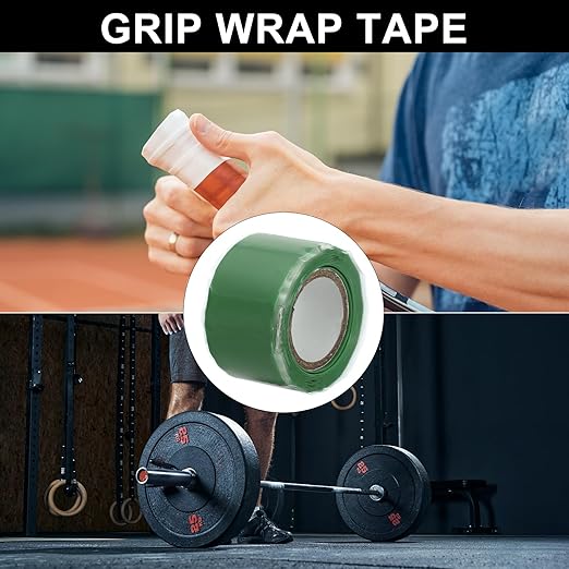 PATIKIL Grip Tape for Handles 1" x5ft, 2 Roll Self-Fusing Silicone Tape for Bike Handles Pull Up Bars Gym Equipment Plumb/Hose/Pipe Leaks Emergency Green