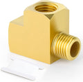 GASHER 1 Pcs Brass Tee Fitting, 1/4" FNPT x 1/4" FNPTx 1/4" MNPT Pipe Fittings, Male Run Tee