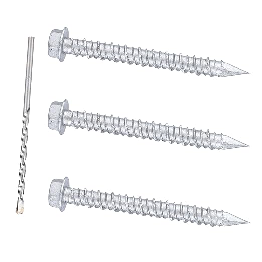 3/16 x 1-3/4" 410 Stainless Steel Hex Head Tapcon Concrete Screw Anchor, for Anchoring to Masonry, Block or Brick (100Pcs/box)