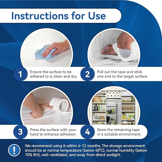 Vapor Barrier Tape with Release Liner, 9 Mil Easy-to-Use Polyethylene Moisture Vapor Barrier Seam Tape for Crawl Space, Repairs, Underlayment, Waterproof, 3.6" x 180', 3 Rolls