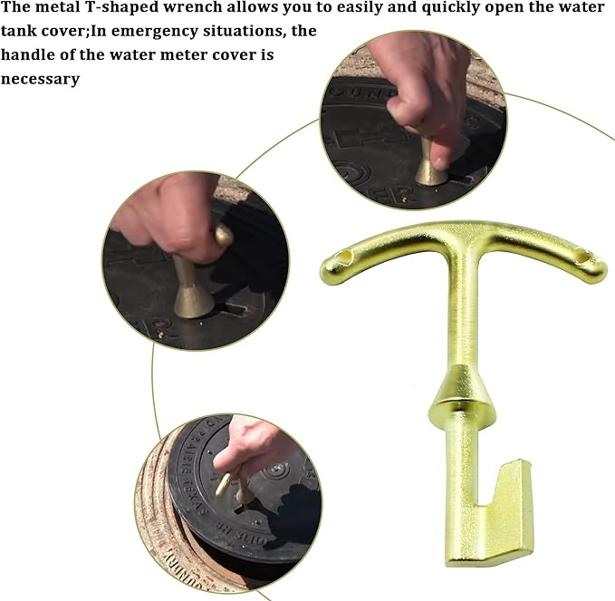 M07001 Water Meter Box Key, Water Meter Cover/Lid Opening Tool, 5.5 Inches (M07001 Water Meter Box Key * 1 Pcs)