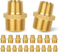 20-PCs HeSun Brass Hex Nipple Pipe Fitting, 3/4" NPT Male x 1/2" NPT Male Hex Pipe Adapter