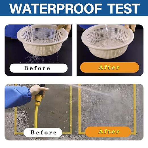 Transparent Waterproof Coating, Invisible Waterproof Leak Repair Agent for Roofs, Walls, and Garden, Water-Based Clear Sealant for Indoor & Outdoor, 35 Oz/1kg
